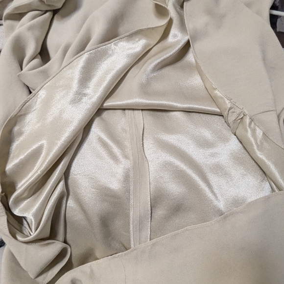 Classic Style Floor Length Maxi Evening Gown Wedding Guest Dress in Champagne - Picture 8 of 9